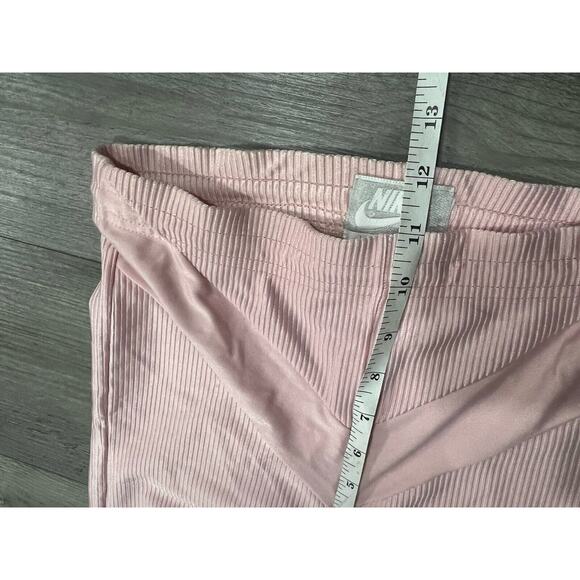 Vintage 90's Nike Womens Ribbed Pink Ribbed High Waist Shiny Retro Leggings - Picture 6 of 7